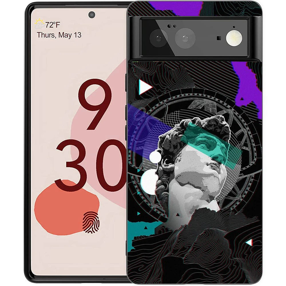 Art Aesthetic David Eyes Handyhülle für Google Pixel 8 7 6 7A 6A Pro 5G, stoßfestes Silikon, weiche 9 Pro XL 8 Pro 5G-Hülle – Detail 4