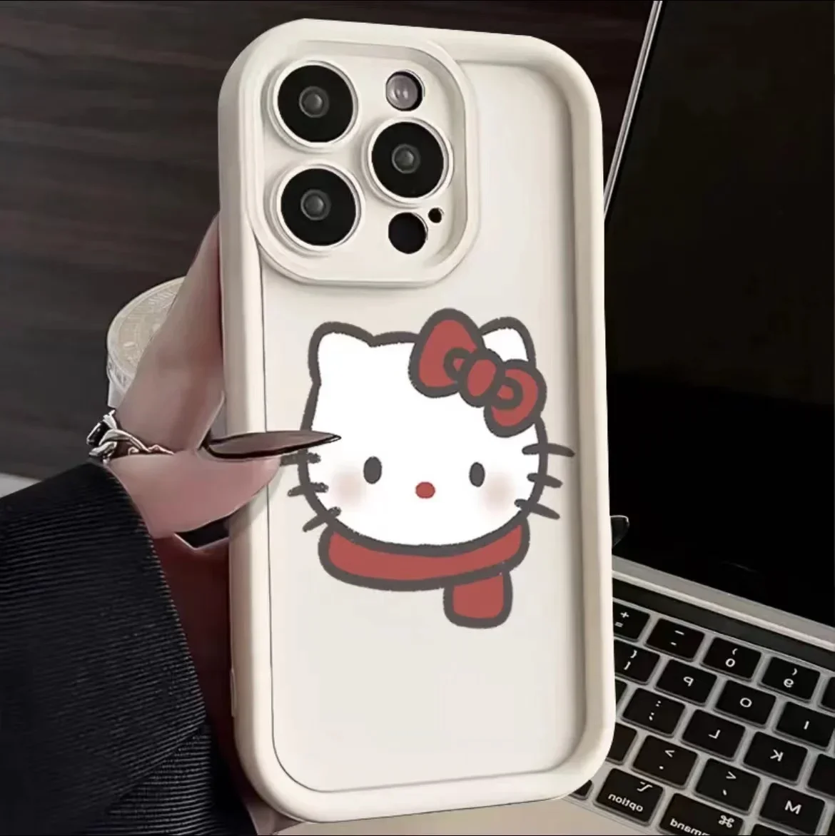 thumbnail image 1 of Original Sanrio Hello Kitty Phone Case For iPhone 14 13 11 12 15 Pro Max X XS XR 8 7 Plus Cartoon Cute Soft Shockproof Cover Y2K, 1 of 5