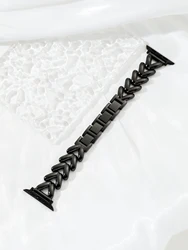 Elegant Gold Stainless Steel Watch Band Bracelet - Luxury Edition - 42 - 44 - 45 - 49MM (Black)
