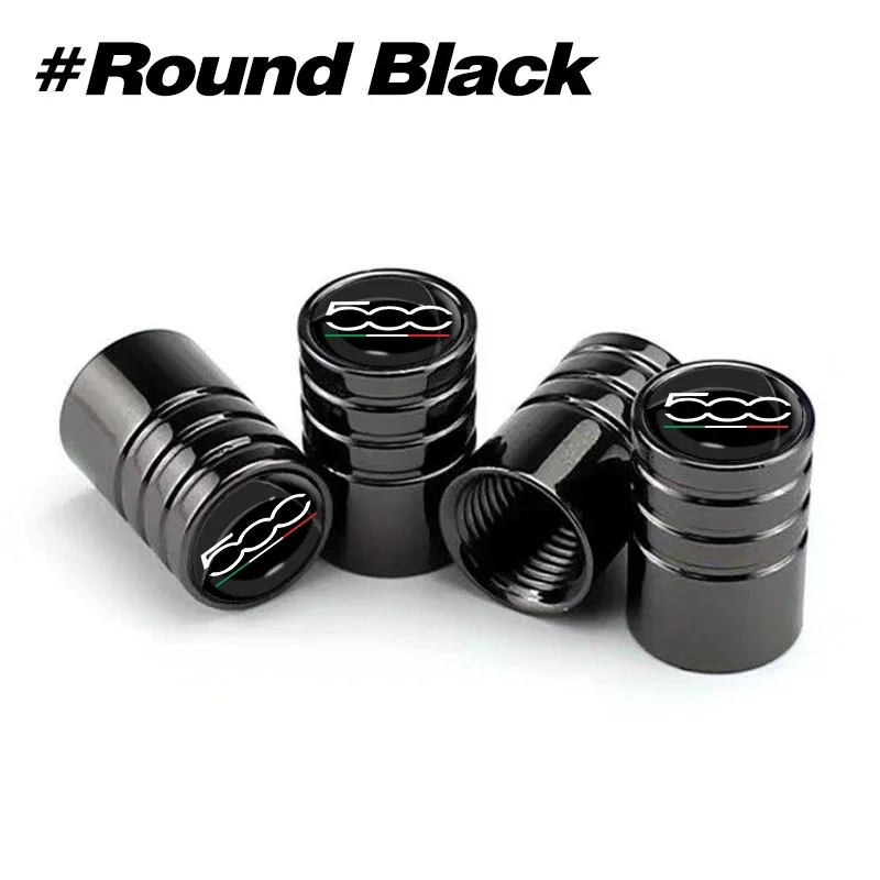 Sleek Metal Car Wheel Tire Valve Caps - Set of 4 Auto Accessories