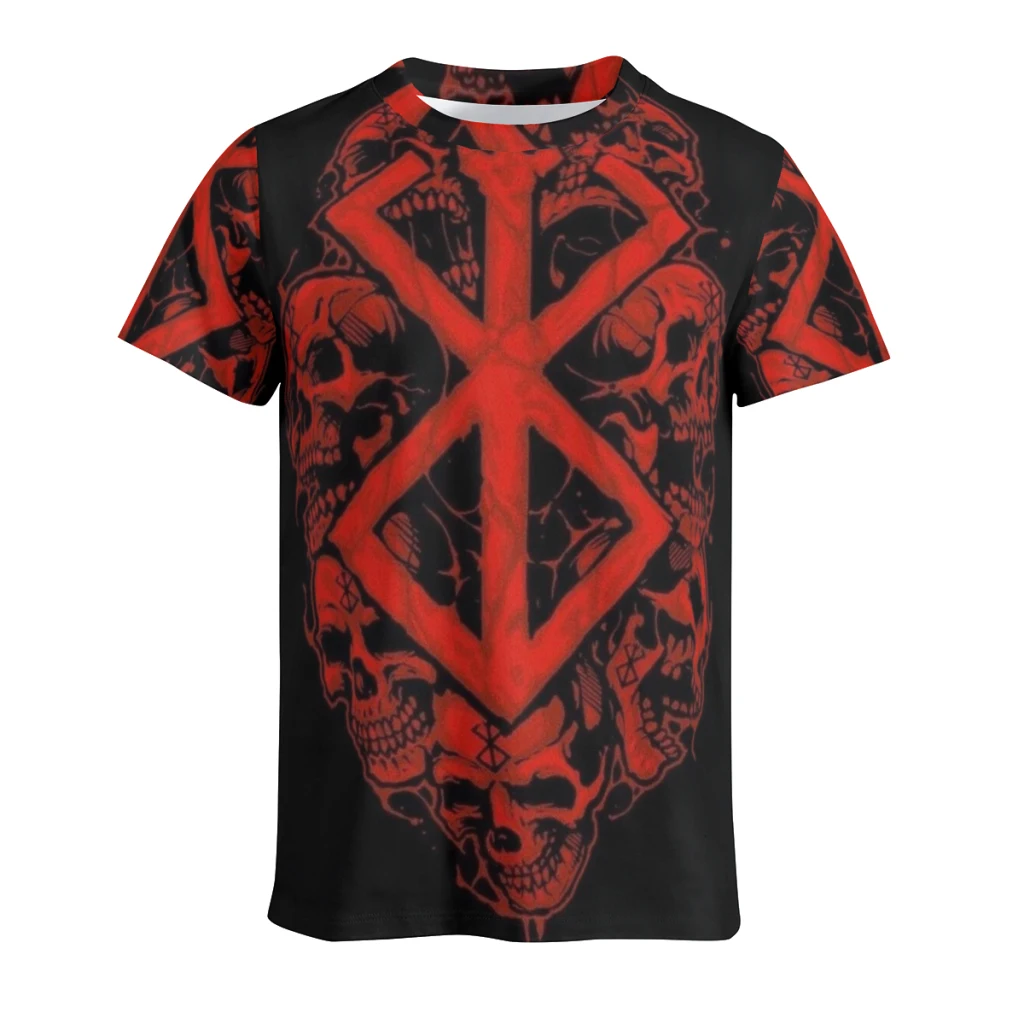 thumbnail image 1 of Nueva camiseta de manga corta con cuello redondo de verano de Berserk para hombre, 1 of 5