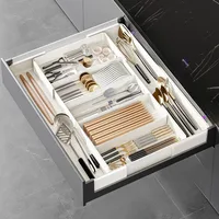 Kitchen Drawer Retractable Storage Box Kitchen Storage Tray Detachable Tray Household Partitioning Organization Box 1