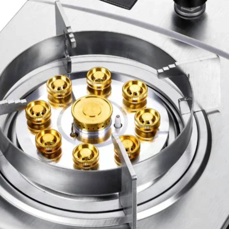Domestic Gas Cooker, Intelligent Timer Fierce Fire Stove, Easy To Dismantle and Wash Gas Cooker, Single Burner Splitter Burner 5
