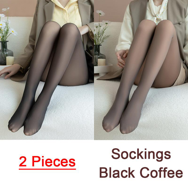 Pcs Sexy Slim Leggings Winter Warm Women Fake Translucent High Waist Leggings Super Elastic Plus Velvet Leggins