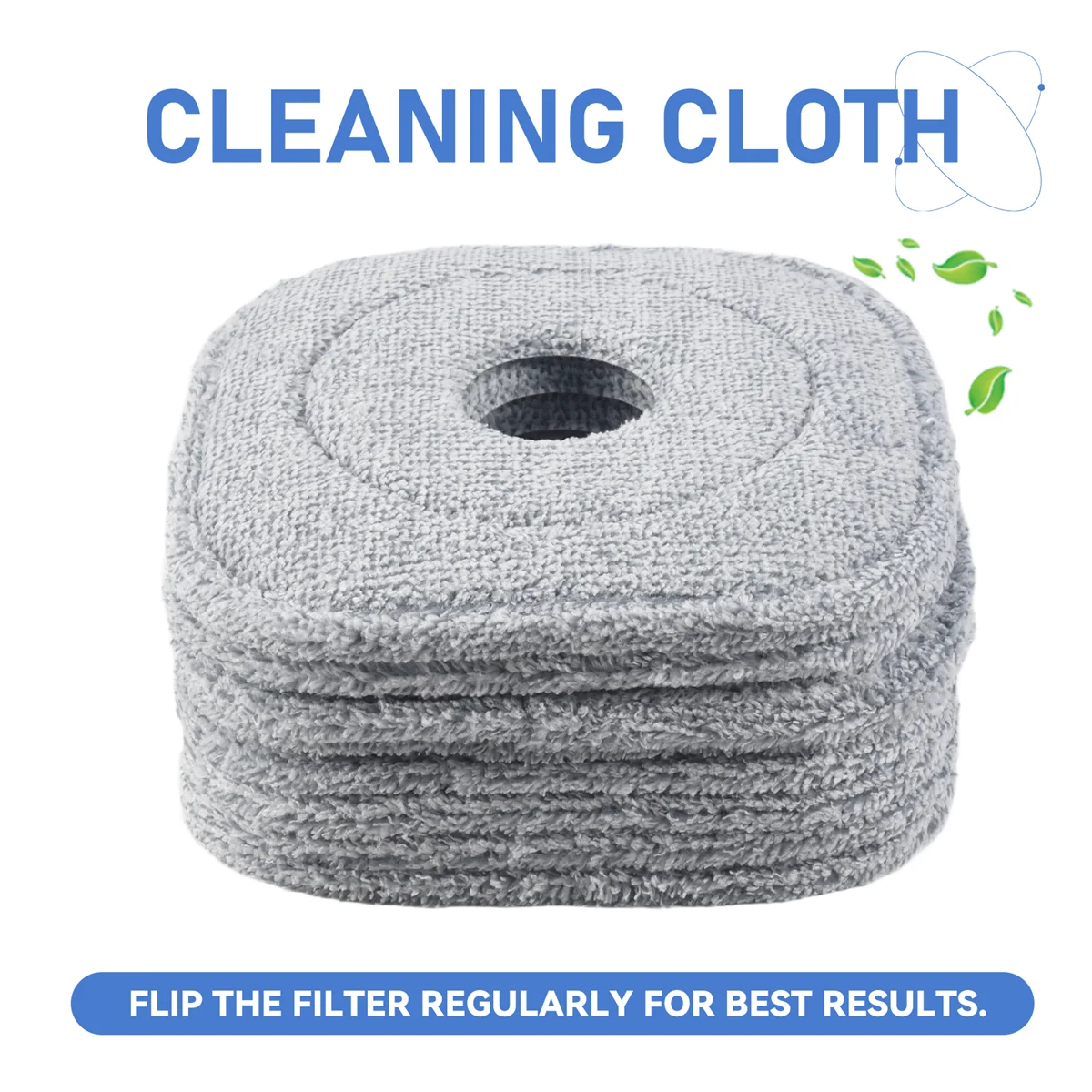 8Pcs Mop Cloth for Mop Squeeze Mop Automatic Separation Rotating Cleaning Floors Mop Pads Cloth 6