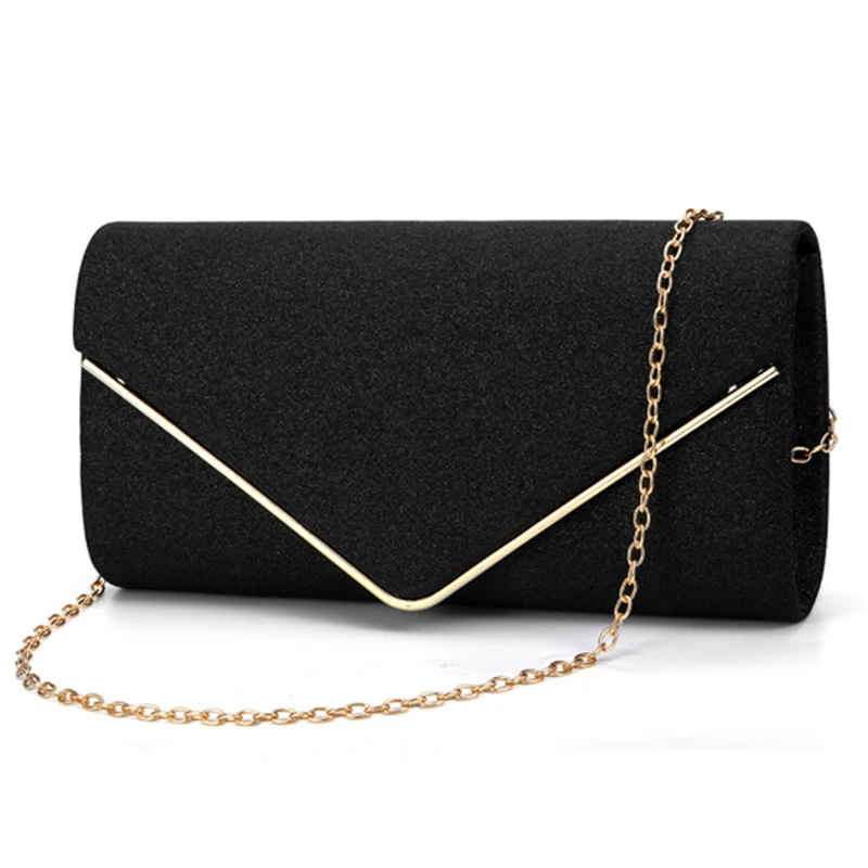 Pochette Sac à main à diamant pour femme - Couleur champagne doré