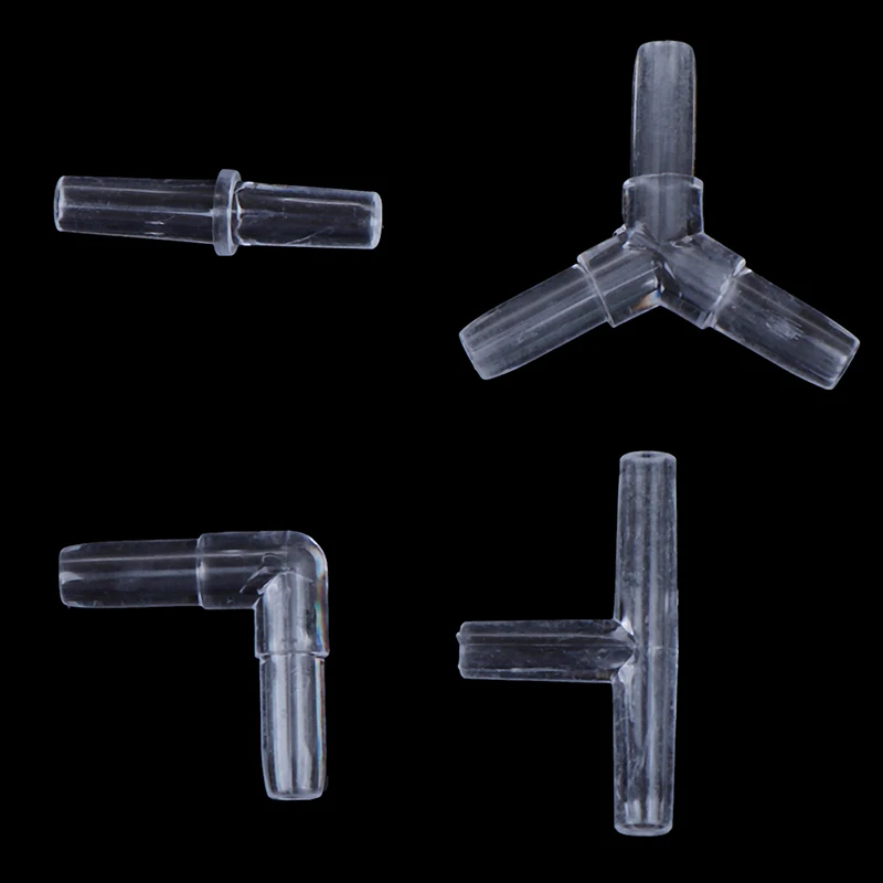 Aquarium Airline Tubing Connectors Fish Tank Transparent Air Tube Adapters 4CM Inner Diameter Air Line Hose 10Pcs/Lot aquarium accessories aquarium tubing connectors