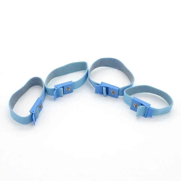 Conductive Adjustable Estim Wrist Strap Components 2pcs/4pcs Blue Stim Loops with DC3.5mm Snap Wires