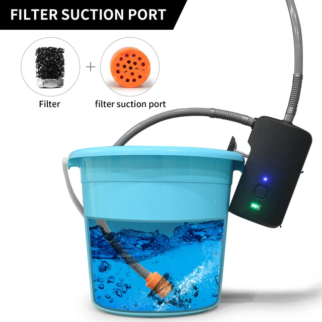 USB Rechargeable Camping Shower with Battery Display