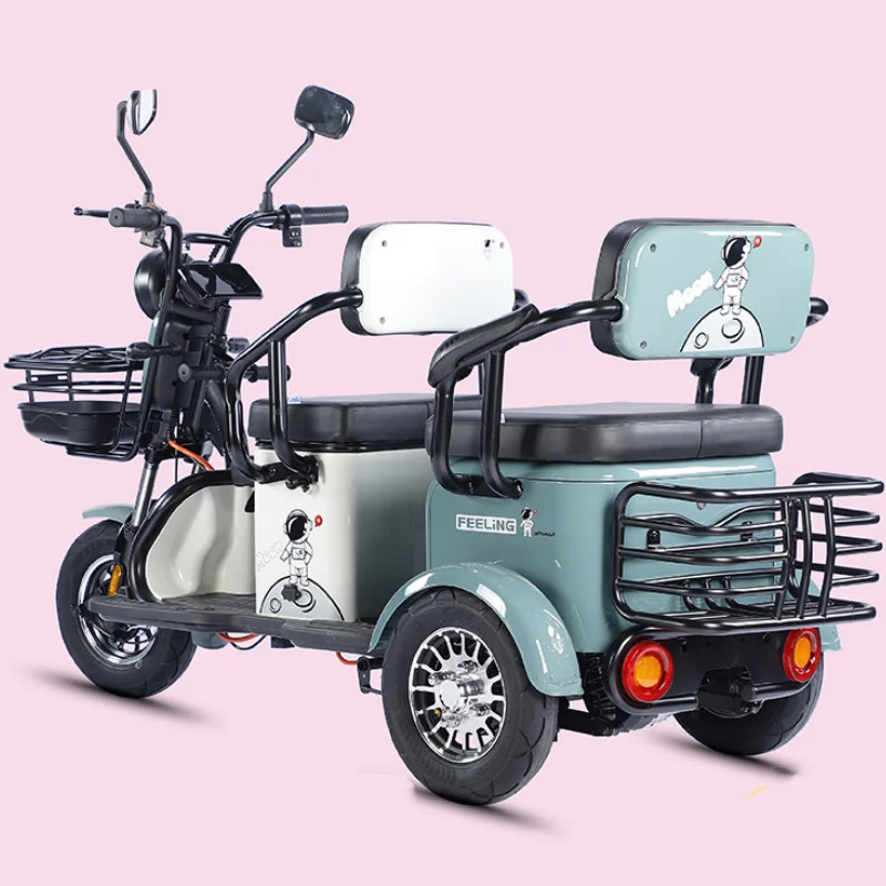 新しい電動バイクスクーター3輪電動自転車600ワット48vワイド