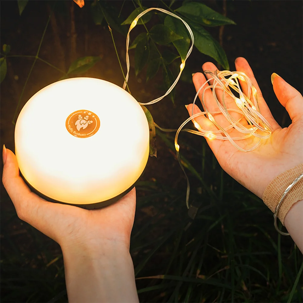 Outdoor Waterproof Portable Stowable String Light, Camping String Lights