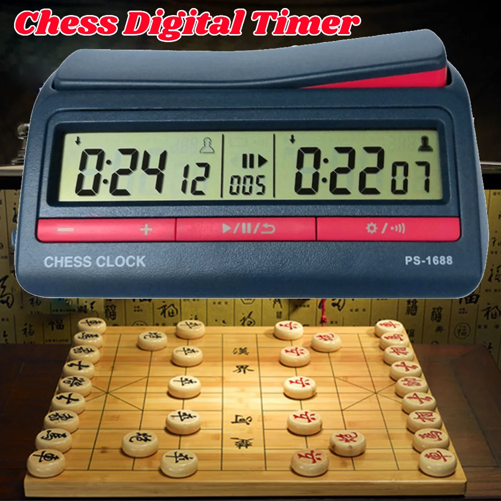 Chess Clock Professional Advanced Chess Digital Timer Multipurpose Digital Game Timer with Basic Bonus Delay and Positive Time