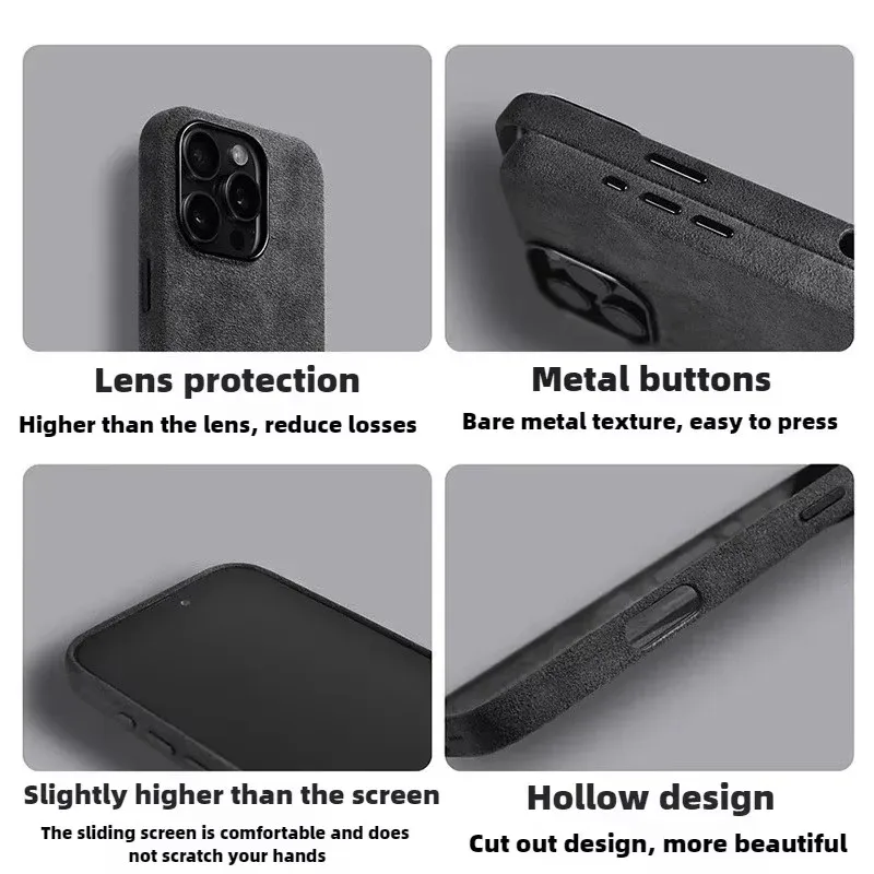 Premium Italian Suede Magnetic Luxury Flip Case - Supercar Inspired Leather Finish