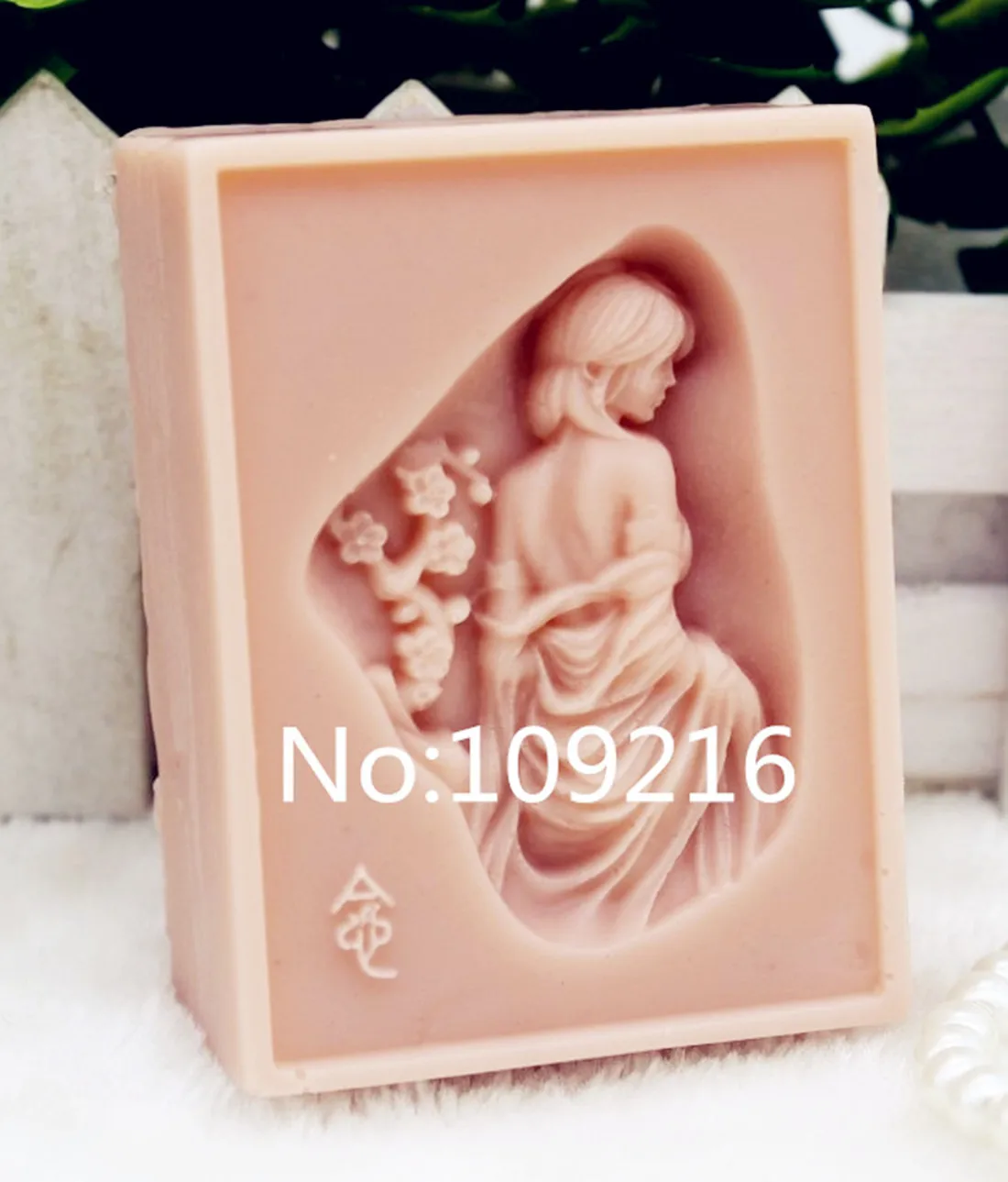 1pcs Plum Blossom Girl Silicone Handmade Soap Mold Crafts DIY Mould zx176