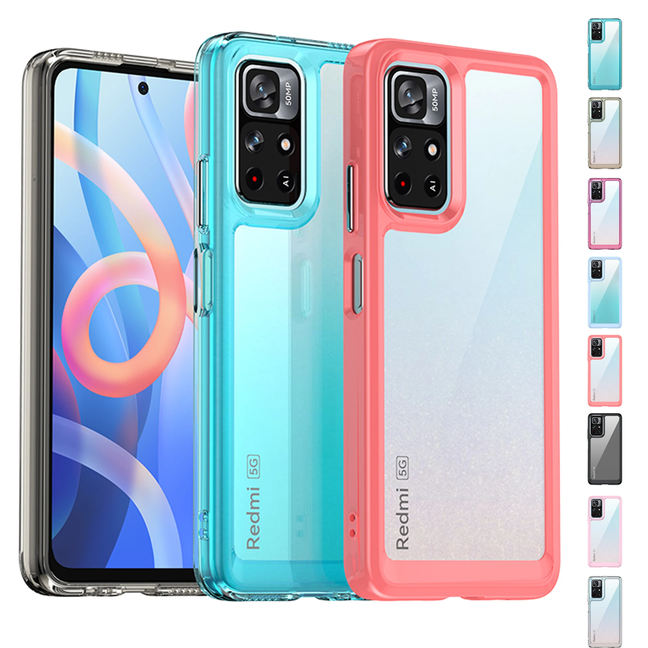 Per Cover Redmi Note 11S 5G Custodia Redmi Note 11S 5G Capas Paraurti Antiurto Per Telefono Nuovo Trasparente Trasparente Fundas Redmi Note 11S 5G