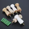 2pcs Mushrooms-Shape Screw-On Wooden Hook Coat Key Towel Mug Shaker Peg Wood Hooks & Screws Wall Mounted Bathroom Kitchen Hanger 1