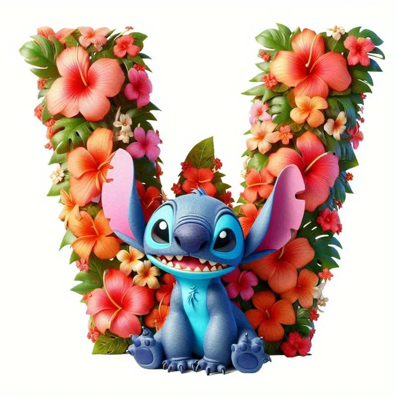 thumbnail image 1 of Kits de bricolaje de Disney, pintura de diamantes, letras de Lilo y Stitch, arte de bricolaje, dibujos animados, mosaico de diamantes, bordado de flores, decoración del hogar hecha a mano, regalo, 1 of 5