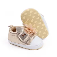 Baby Girl Shoes Cute Unicorn Flowers Shiny PU Leather Casual Soft Sole Princess Shoes Toddler Spring Autumn First Walkers 0-18M 4