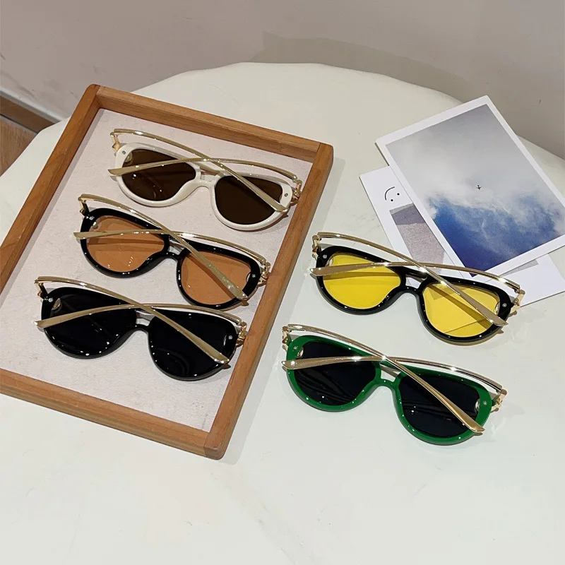 Neue Sonnenbrille mit Legierungsgestell in Schwarz-Grün-Verlauf für Damen, Vintage, klein, quadratisch, sexy Sonnenbrille, Damen-Outdoor-Brille, UV400 – Detail 8