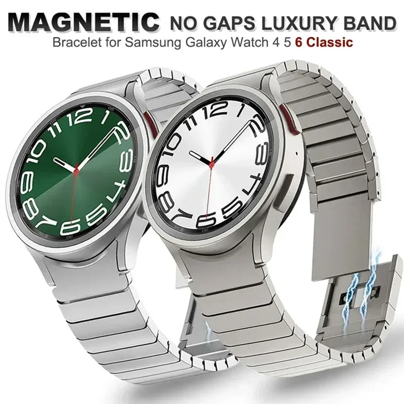 Luxury No-Gap Magnetic Titanium Color Bracelet Band