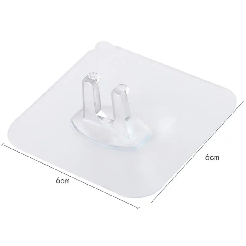 Toothbrush Holder Wall Coat Rack Key Holder Rack Transparent Towel Hooks Bathroom Kitchen Suction Wall Storage Stand Organizer