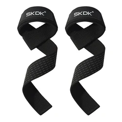 Pair of Adjustable Non - Slip Weightlifting Wrist Straps for Enhanced Gym Performance (Black)
