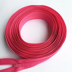 High - Quality Nylon Zipper Roll with Sliders for DIY Sewing and Accessories (Rose Red 144)