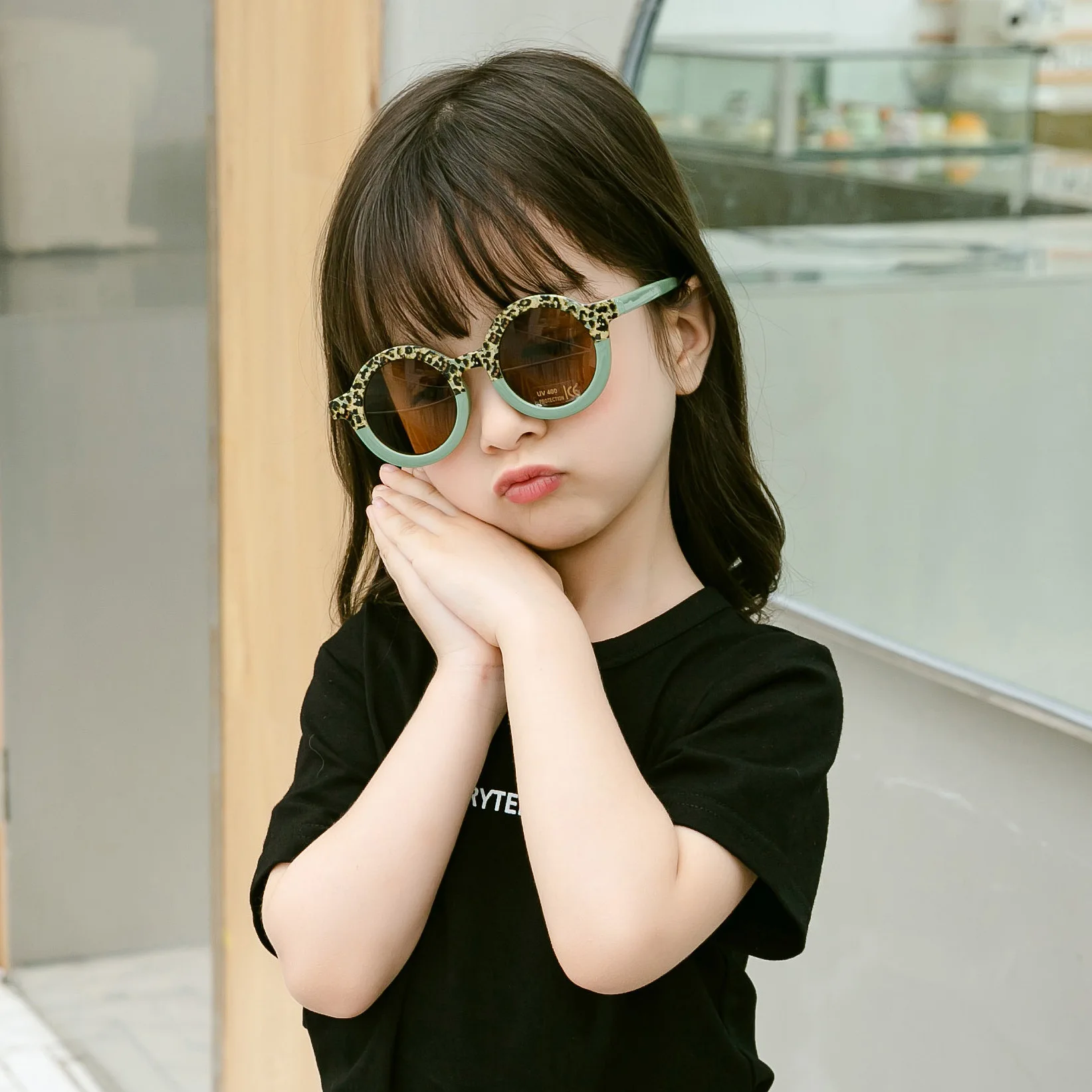 1PCS Kids Square Sunglasses Children Oversize Retro UV400