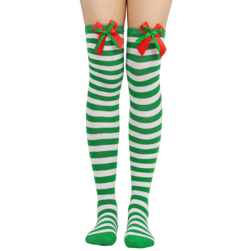 Women Sexy Stockings Cosplay Halloween Party Masquerade Xmas Colorful Striped Socks Girls   Holiday Gift 6