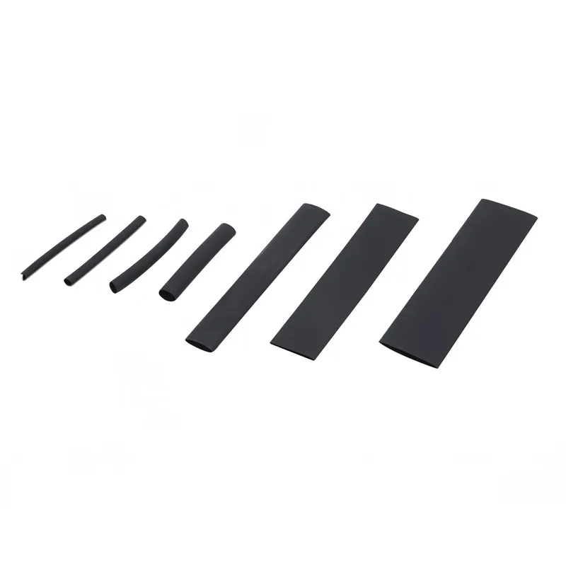 127Pcs/Bag Black Cable Sleeve Kits Heat Shrink Tubing Set Assorted Wrap Wire Flame Retardant Electric Cables Tubes
