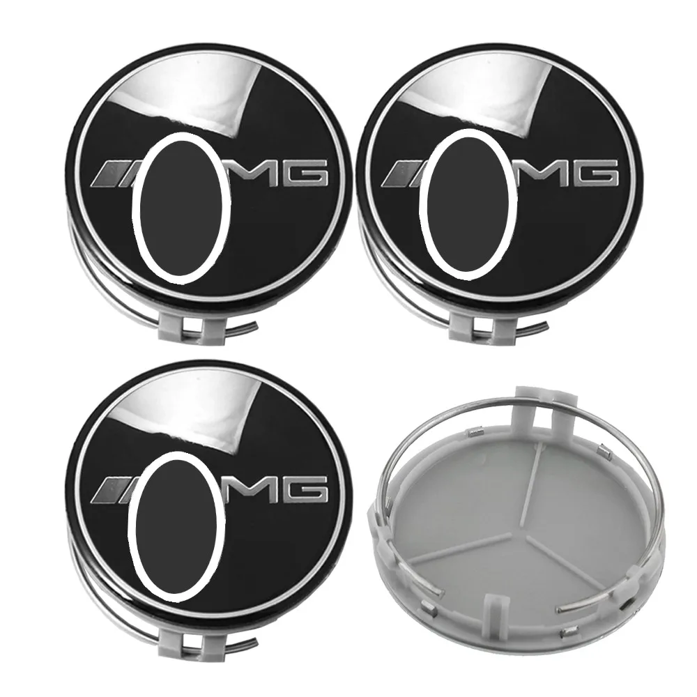 4X75Mm Amg Lettering Logo Badge Wheel Center Hub Caps Accessori Per Lo Styling Dell'Auto Emblem Covers A1714000125