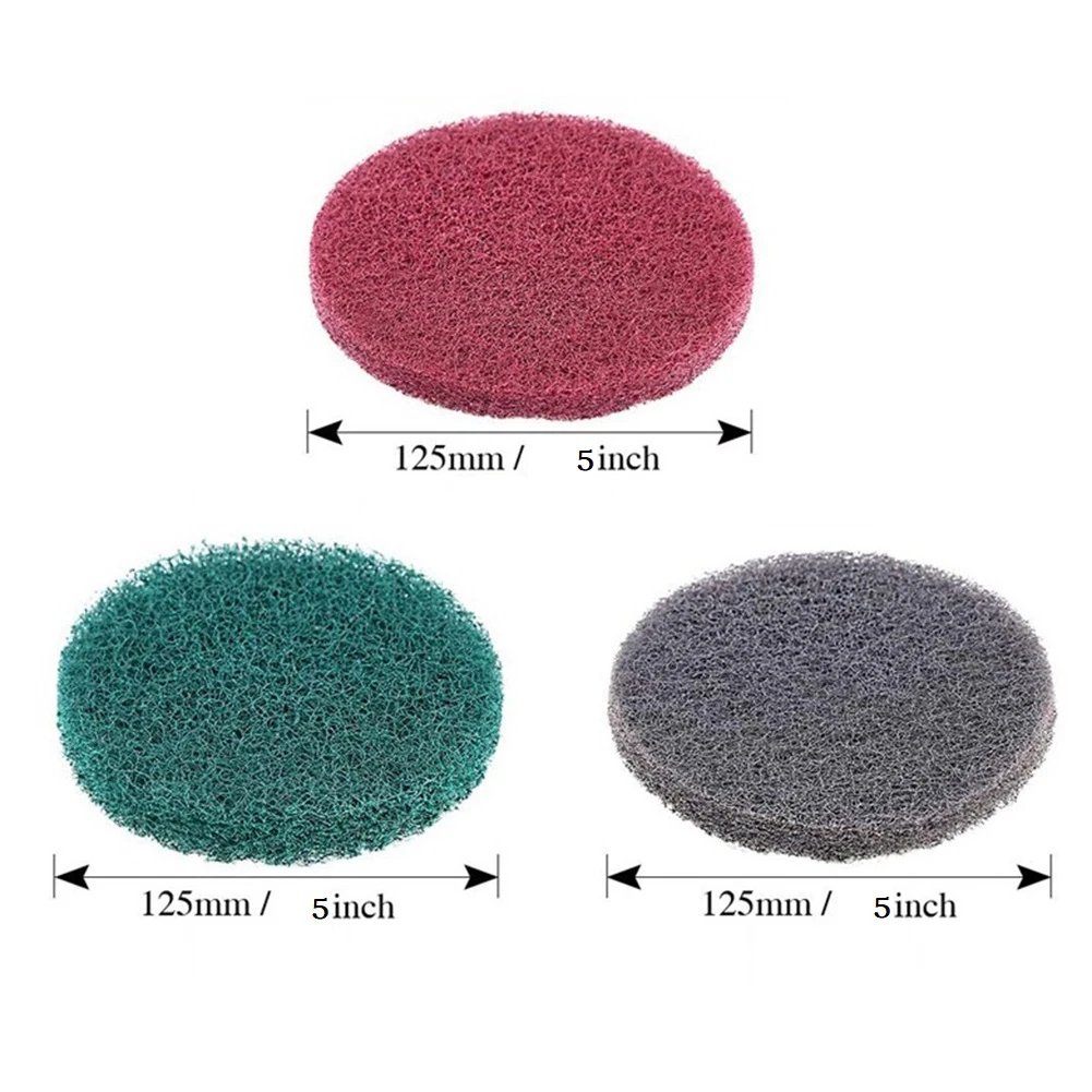 6pcs 5-inch Electric Drill Brush Head Cleaning Cloth Household Tools Floor Tile Polishing Kitchen Bathroom Car Wash And Descal 6