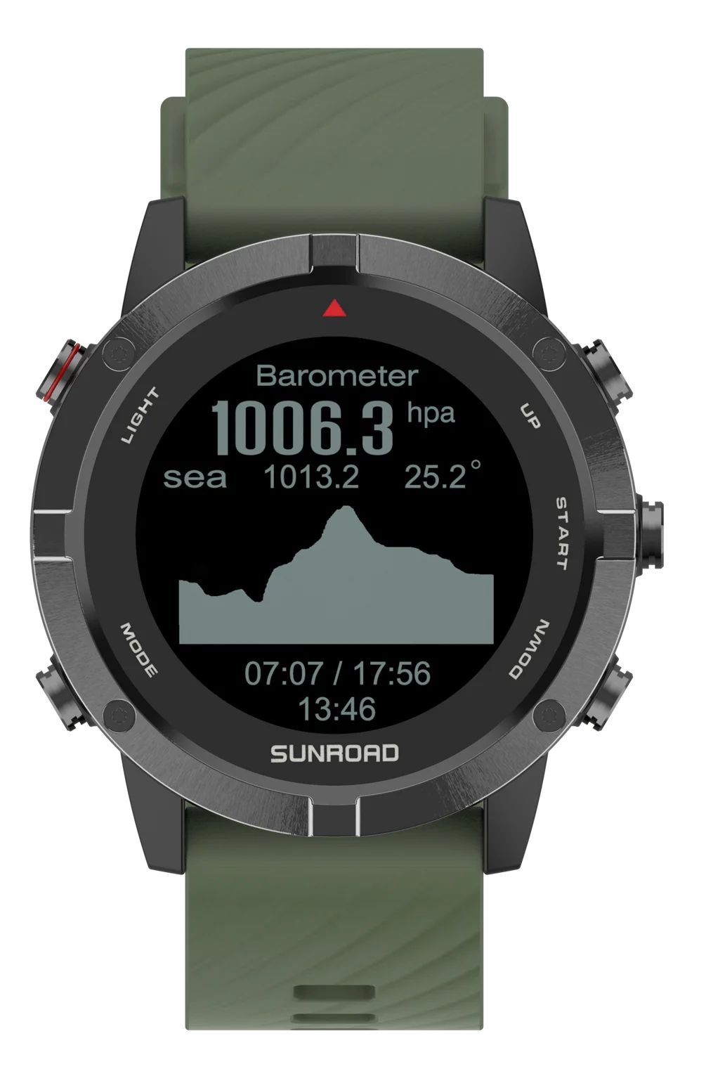 Sunroad Gps Compass Digital Watchl Con Altimetro Barometro 5Atm Impermeabile Fitness Tracker Ciclismo Alpinismo Per Andriod