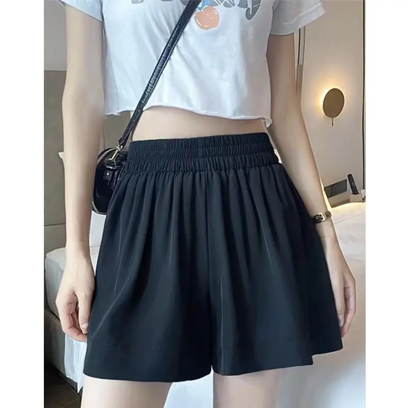 2024 Elegant Fashion Harajuku Slim Fit Female Clothes Loose Casual All Match Sports Pants Solid Pockets Button Wide Leg Pants