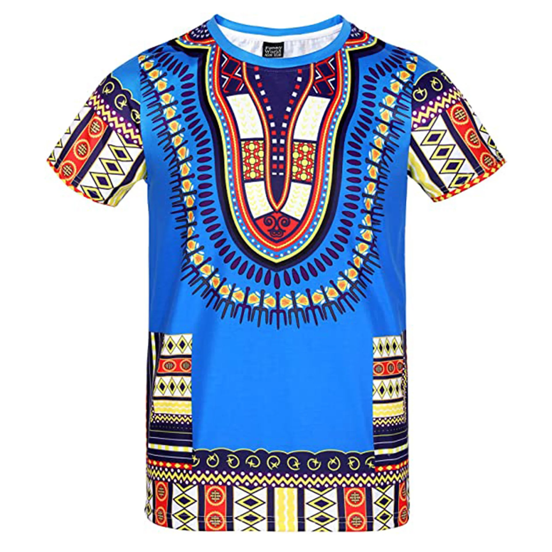 2024 African Ethnic Style 3D Print T-Shirt For Men Women Tops Tee Dashiki T Shirt Kids Adult Shirt Fashion T-shirts Men Clothing