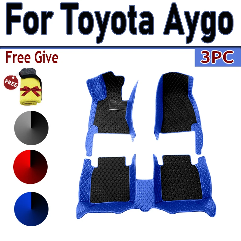Automotive Car Floor Mats for Toyota Aygo 2014 2015 Auto Luxury Leather Men Women Full Coverage