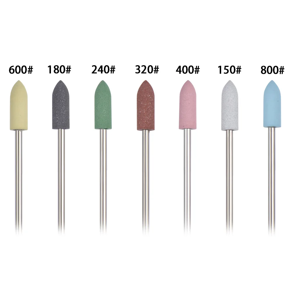 Rubber Silicone Milling Cutter for Manicure Stones Nail Drill Bit Machine Manicure Accessories Nail Buffer Polisher Grinder Tool nail drill bit