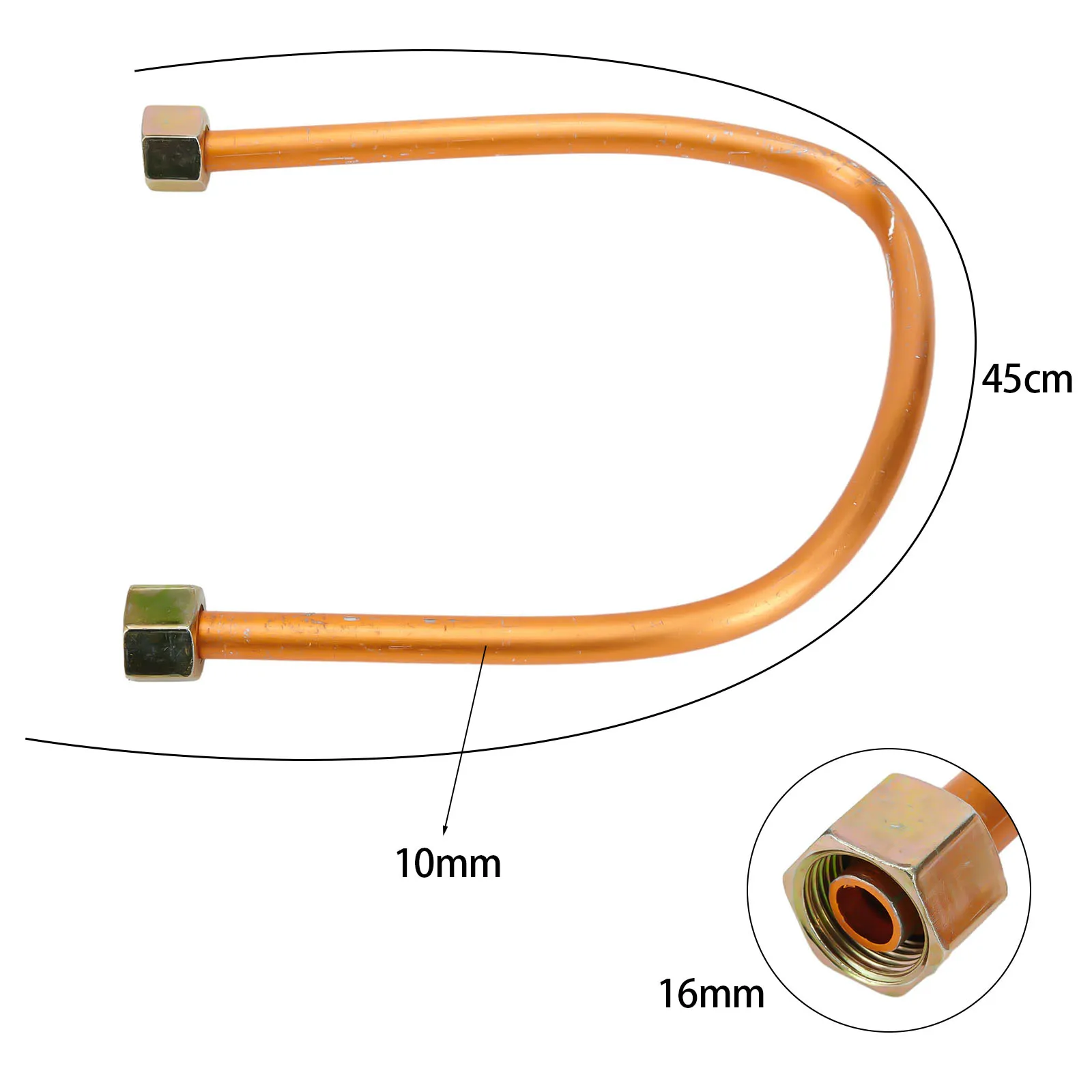 Description Picture 5 of itemAluminum Air Compressor Exhaust Tube Aluminum Replacement G3/8" Thread Pipe Air Pipe Air Pump Accessories Pneumatic Parts