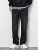 Autumn Winter Retro Blue Jeans Men Cotton Straight Pants Elastic Waist Thick Casual Trousers Male Large Size 4XL Brand Clothing 2