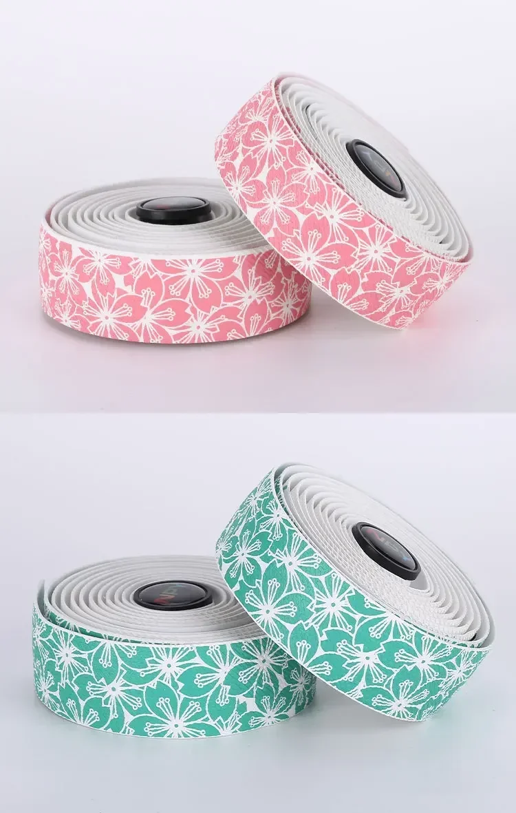 EVA/PU Road Bike Handlebar Tape Sakura Bicycle Anti-Skid Shock Absorber Bar Wrap