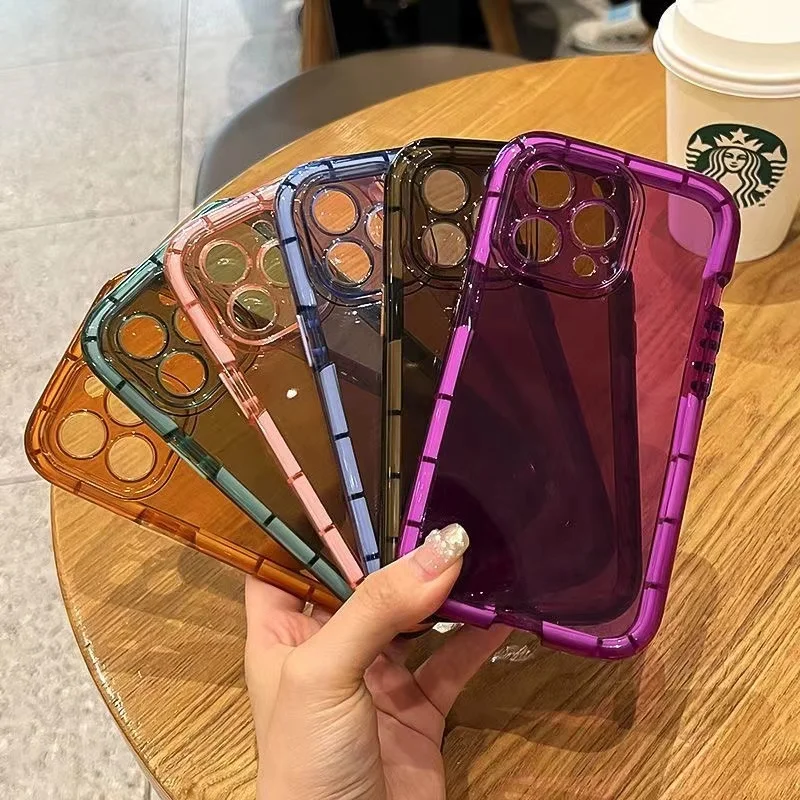 Premium Shockproof Transparent Phone Case with Night Light Bumper Cover