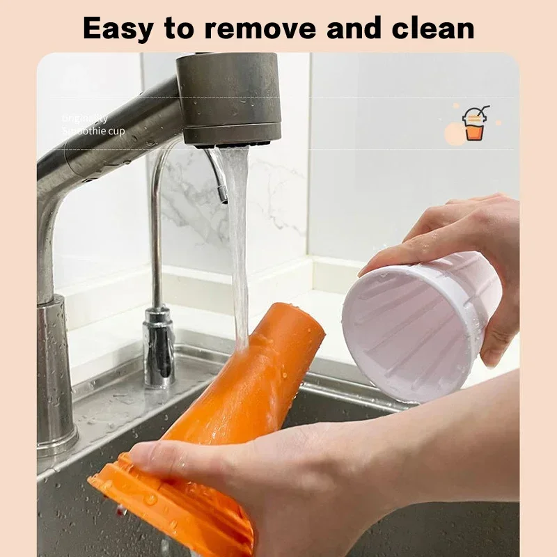 TPE Smoothie Cup Pinch Cup Homemade Crushed Ice Slush Squeeze Cup Diy Cold Beverage Home Kitchen Accessories Make