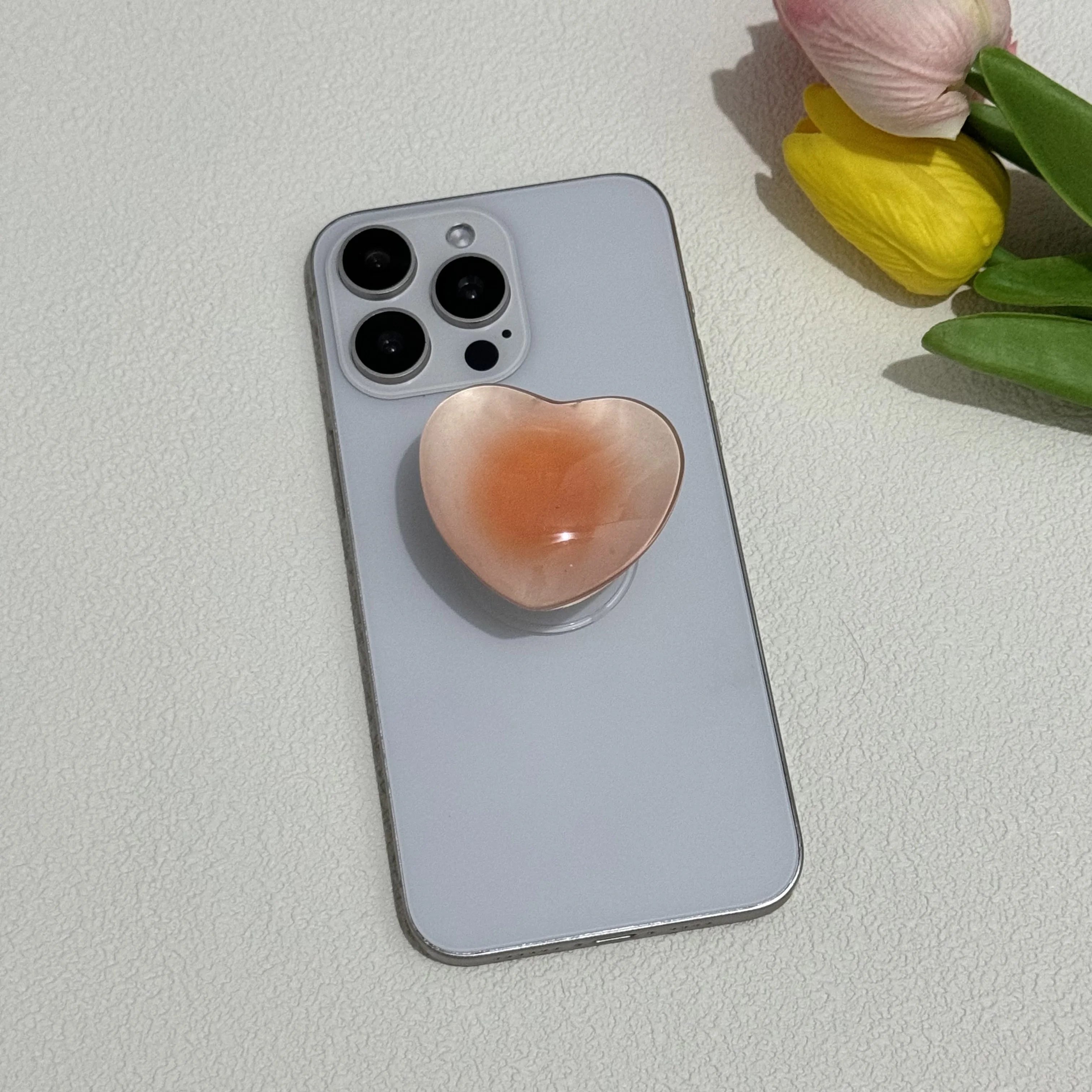 Love Heart Design Foldable Adhesive Phone Stand
