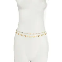 2Pcs/Set Butterfly Pendant Waist Chain for Women Simple Natural Stone Belly Chain Bikini Body Chain Summer Beach Vacation Bijou 5