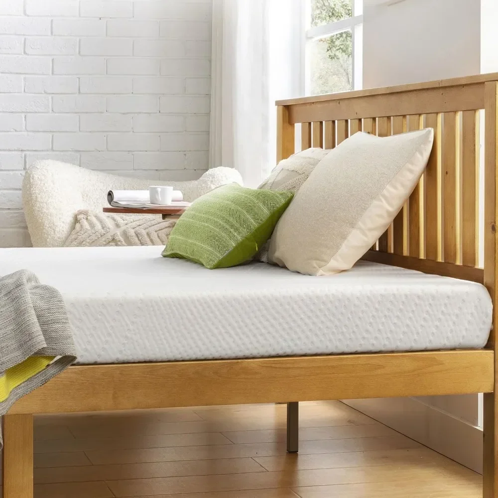 Queen Mattress 6 inch Bed-In-A-Box, Green Tea Memory Foam, Cream tatami bedroom furniture foldable mattress