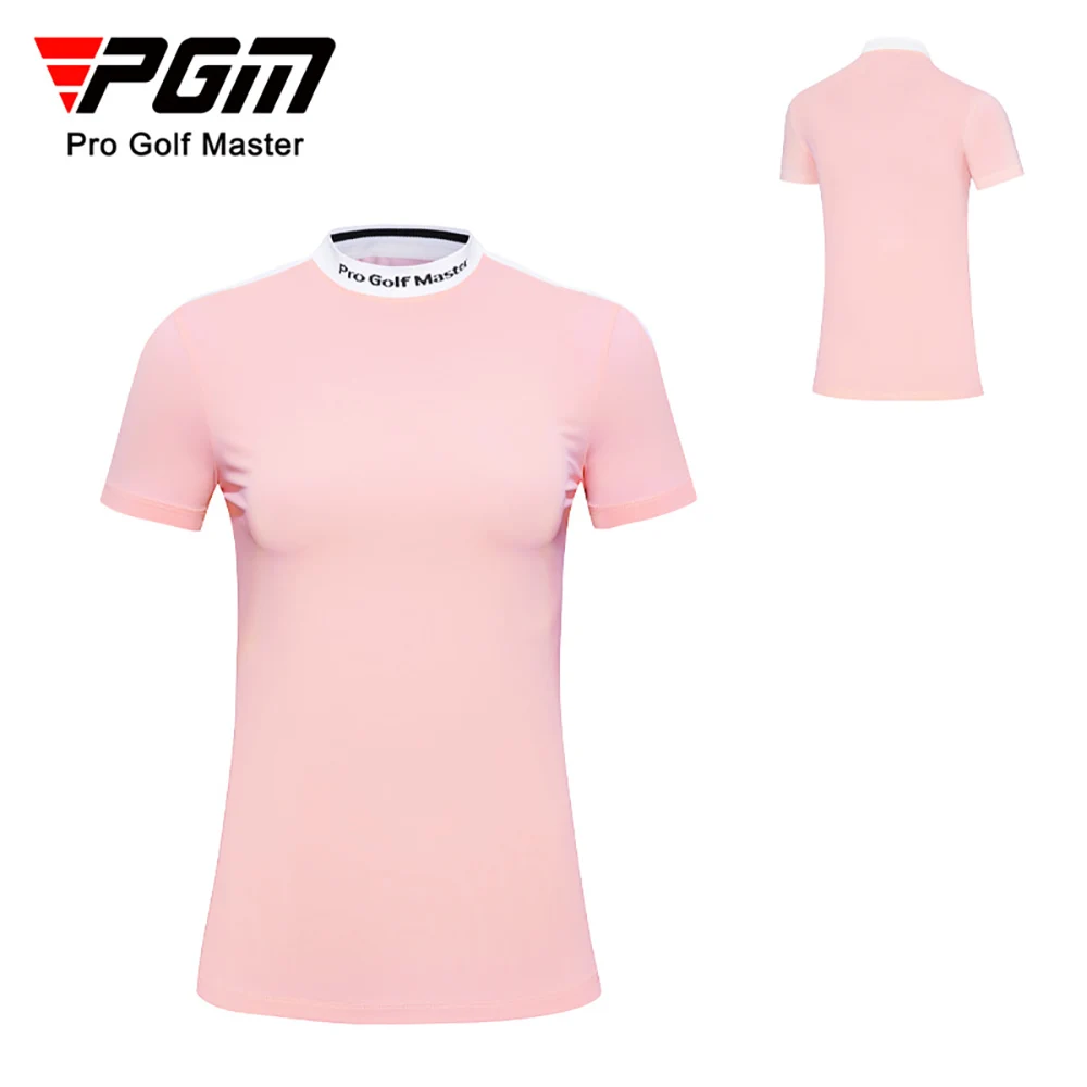 Women Golf Clothing PGM Golf Women's T-Shirts Sports Leisure Summer Short Sleeve Lady Elasticity Quick Dry Breathable YF558 S-XL