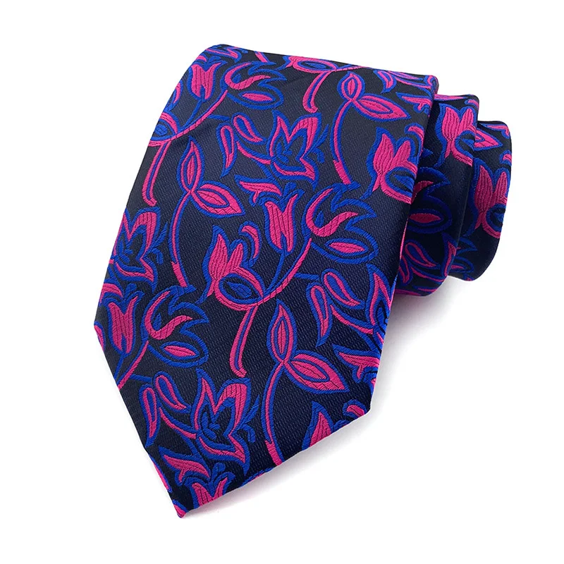 Luxus 8CM Herren Krawatte Lila Farbe Streifen Floral Plaid Solide Dot Krawatten Für Mann Bräutigam Krawatte Für Business hochzeit Party – Detail 10