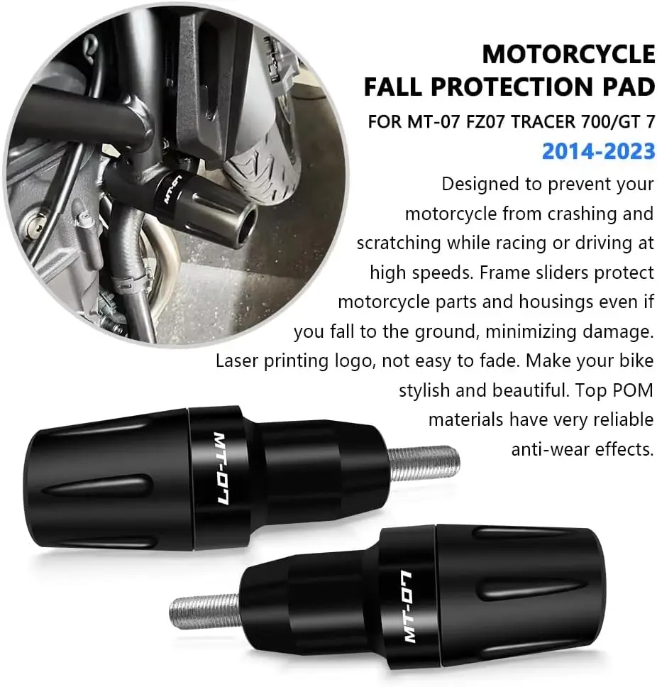 MT07 mt07 Tracer 700 Tracer 700 GT 7 FZ07 2014-2023 2024 2025 2026 액세서리 낙하 방지 장비 낙하 방지 블록 프레임 슬라이드