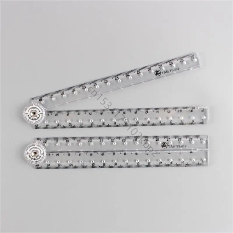 명확한 접이식 눈금자, 길이 0-30cm 측정, 학생 교사 도면 제도용 수학 측정 도구, XX9A