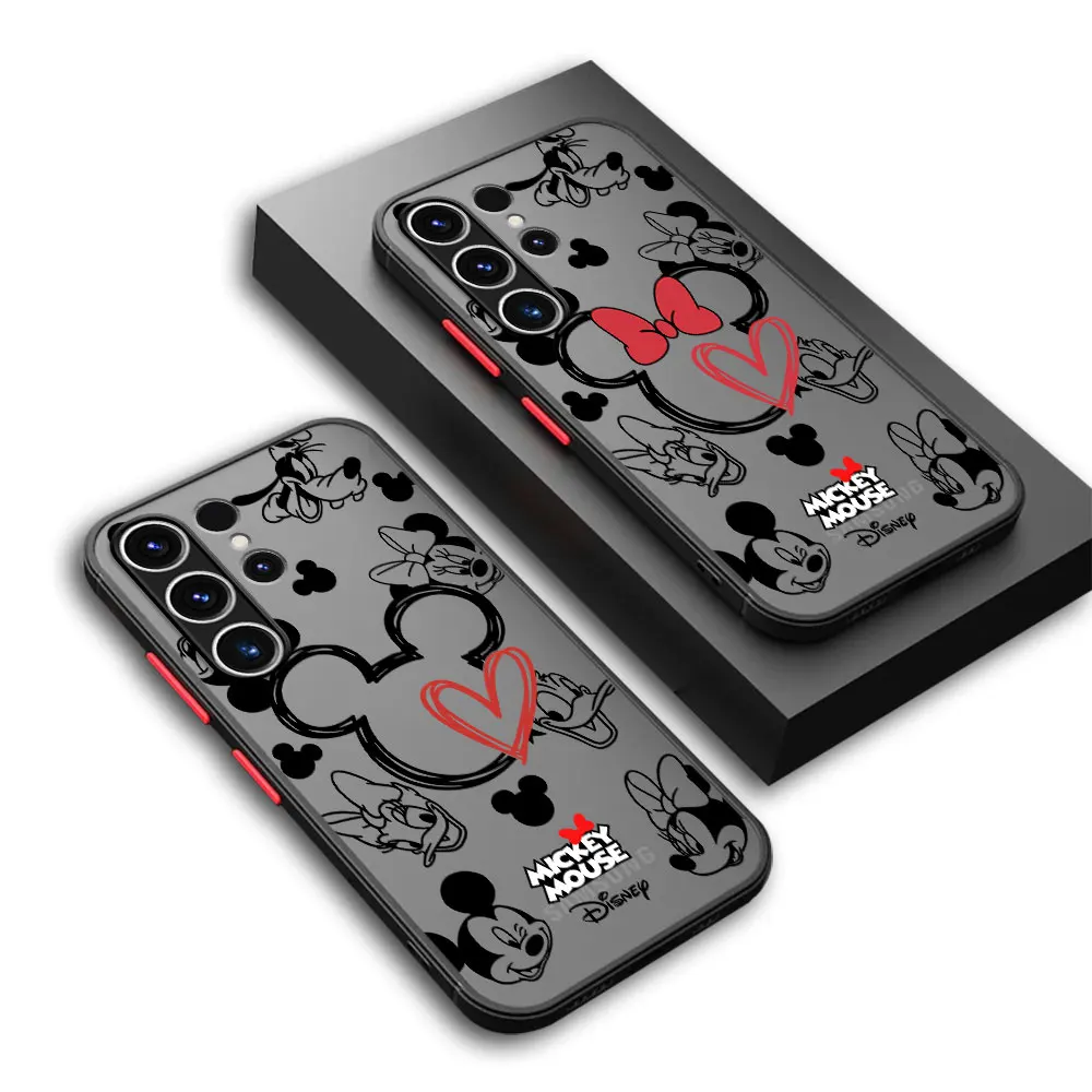 Custodia Per Samsung Galaxy Note 10 Plus S10 Plus S9 S23 Ultra S21 S24 Plus S20 Fe S22 Nota 20 Disney Mickey Minnie Logo